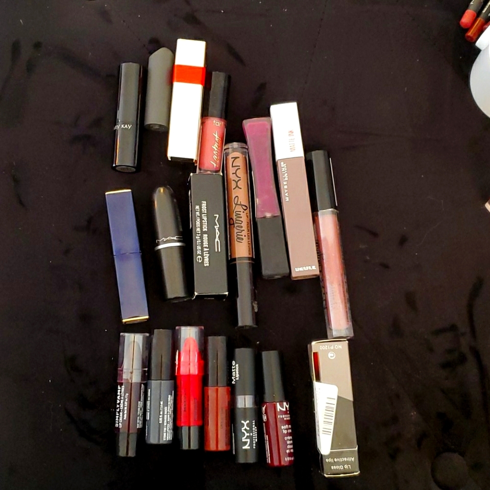 Lot 18 Lipsticks- MAC, Nyx, Tarte